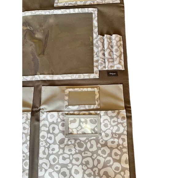 Thirty One 31 Brown Tan Hanging Organizer Hang Up School Office Home 41" x 22" - Picture 3 of 3